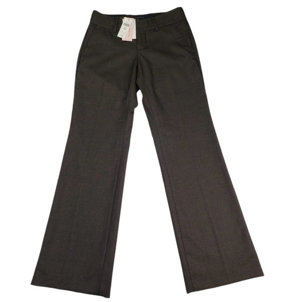 MSRP $79, Banana Republic Martin Fit Dress Pants Size 0P Petite Brown Wool Blend